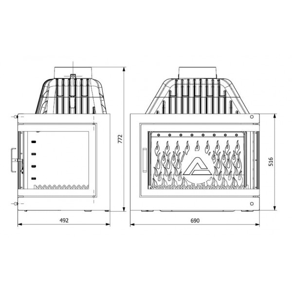 KAWMET W17 Dekor праве бокове скло (16.1 kW) EKO
