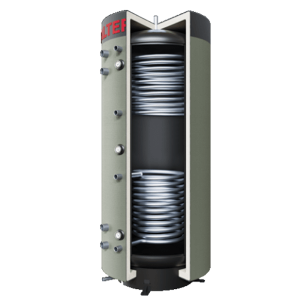 ALTEP TA2 (0°, 90°, 180°) 800 л в ізоляції з двома теплообмінниками