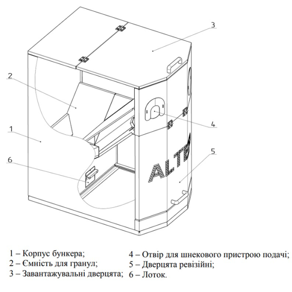 Бункер для пелет ALTEP
