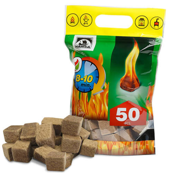 Разжигатели огня Hansa (в кубиках) 50 шт