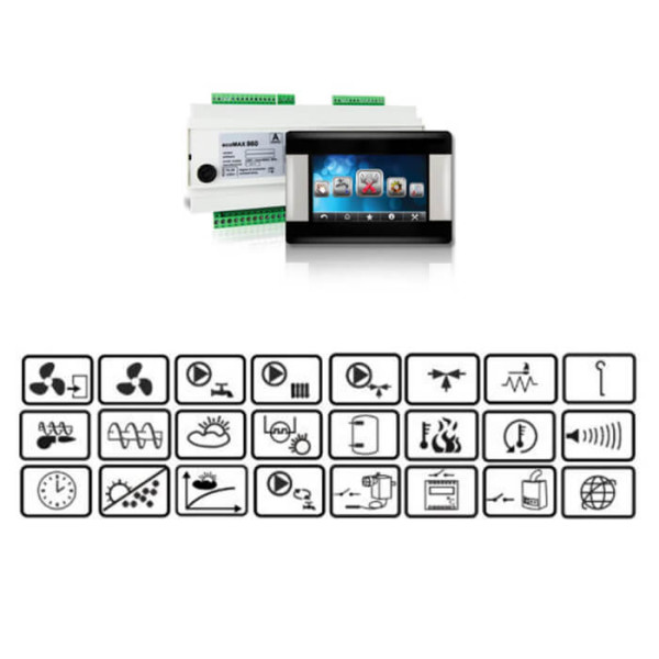 Пелетний пальник KRONAS з контролером Plum Ecomax 860р1-ua (18-500 кВт)