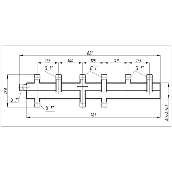 Колектори Termojet 40кВт однобалкові в теплоізоляції з виходами вгору та вниз