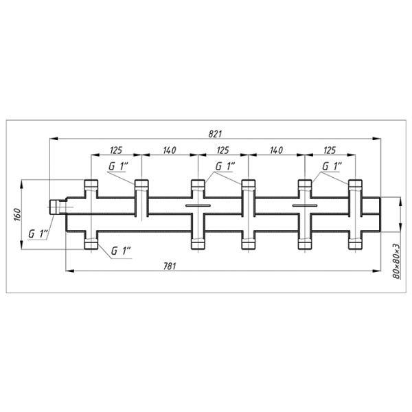 Колектори Termojet 40кВт однобалкові в теплоізоляції з виходами вгору та вниз
