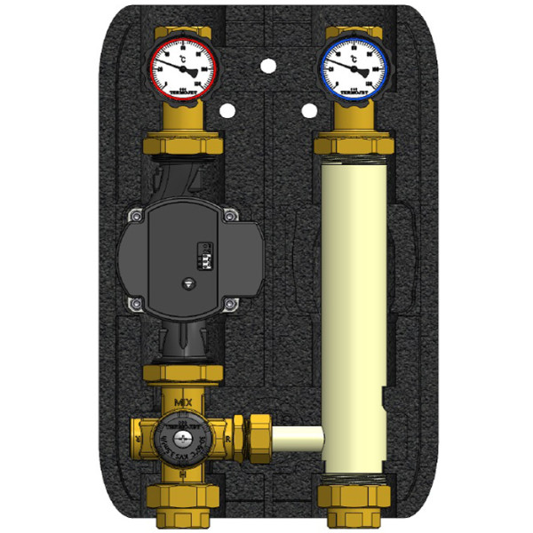 Насосні групи Termojet в EPP BLACK теплоізоляції НГ-46, НГ-46Л з термокраном без насоса 1″ВР