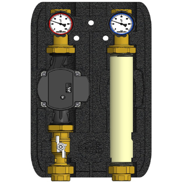 Насосні групи Termojet в EPP BLACK теплоізоляції НГ-47, НГ-47Л без змішувача без насоса 1″ВР