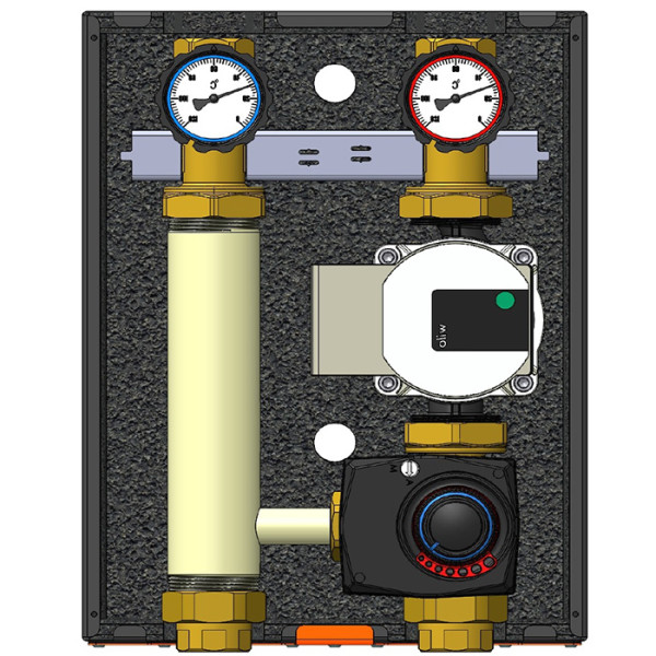 Насосні групи Termojet НГ-48, НГ-48Л зі змішувачем 1″ ВР в теплоізоляції без насоса