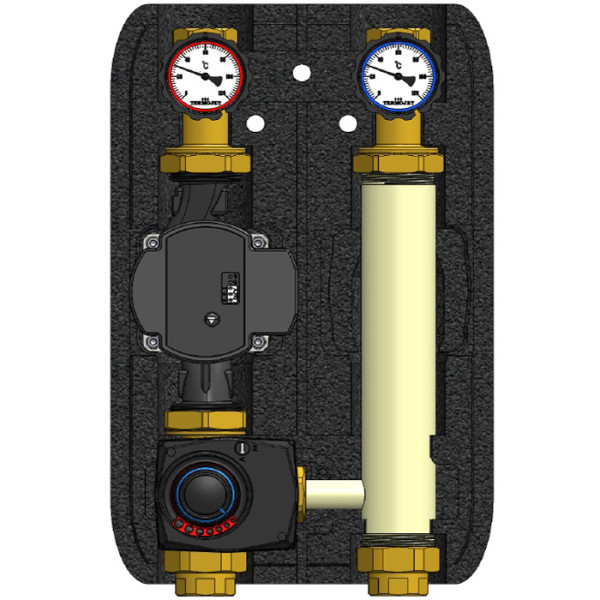 Насосні групи Termojet в EPP BLACK теплоізоляції НГ-48, НГ-48Л зі змішувачем без насоса 1″ВР