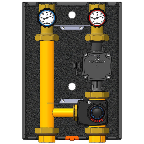 Насосні групи Termojet НГ-52.150, НГ-52.150Л зі змішувачем 1 1/4″ ВР в теплоізоляції без насоса