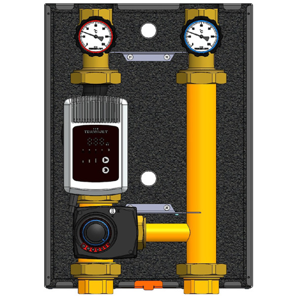 Насосні групи Termojet НГ-52.150, НГ-52.150Л зі змішувачем 1 1/4″ ВР в теплоізоляції без насоса