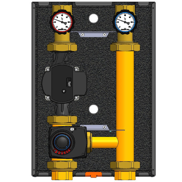 Насосні групи Termojet НГ-52.150, НГ-52.150Л зі змішувачем 1 1/4″ ВР в теплоізоляції без насоса