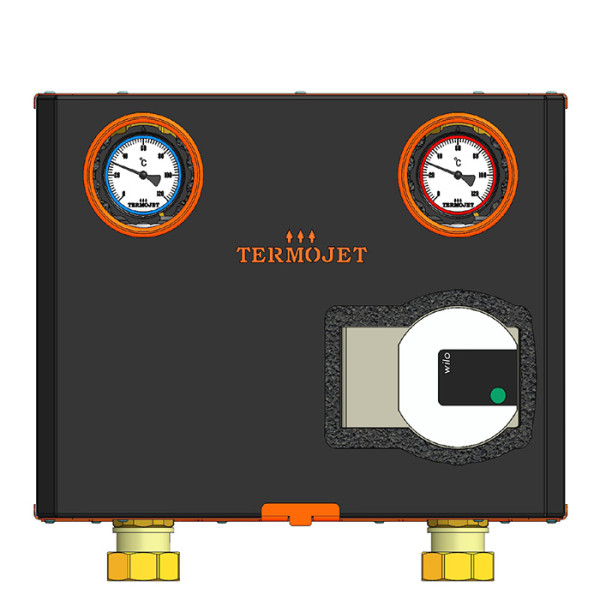 Насосні групи підключення бойлера Termojet НГ-67.150, НГ-67.200 без змішувача 1″ ВР в теплоізоляції без насоса