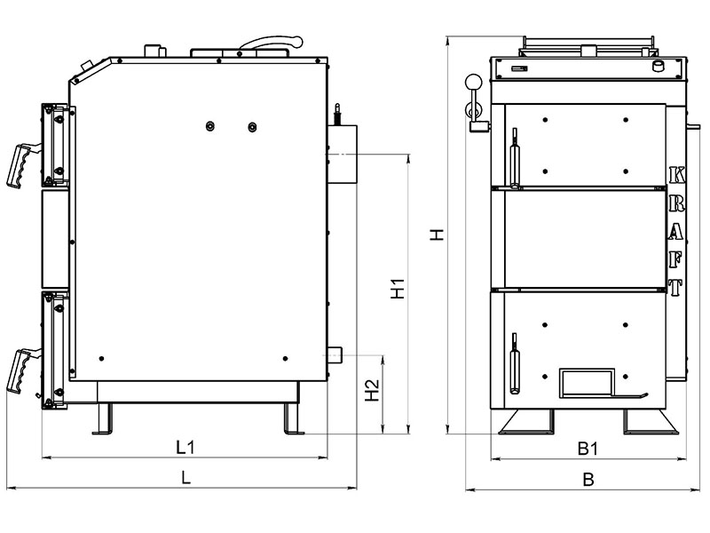 KRAFT D розміри котла